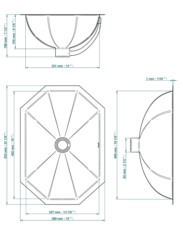 Раковина THG Metal Basin 535x380x190 мм встраиваемая цвет золото светлое матовое GB2F314BP