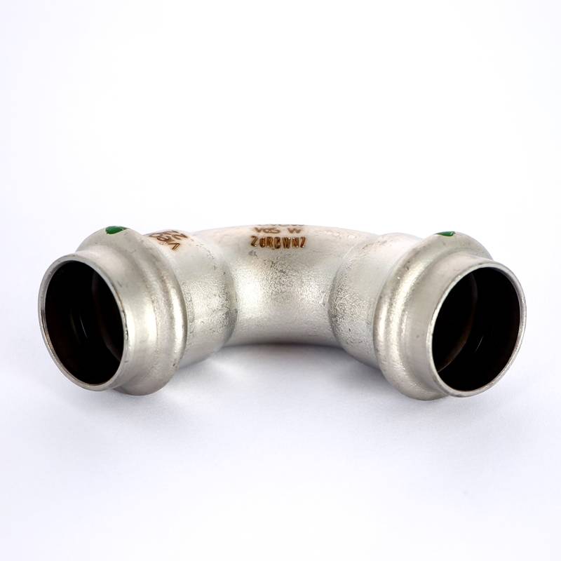 Отвод пресс 90° Viega Sanpress Inox нержавеющая сталь 22 мм 435653