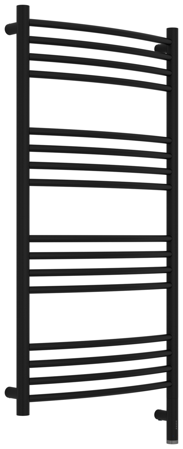 Полотенцесушитель электрический Сунержа Богема 3.1 выгнутая 500х1000 мм правое подключение черный матовый 31-6003-1050