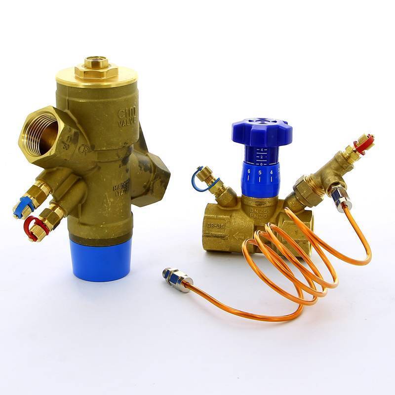 Комплект: регулятор перепада давления Cimberio CIM 767L и балансировочный клапан CIM 787 1 767L/787ODP 1