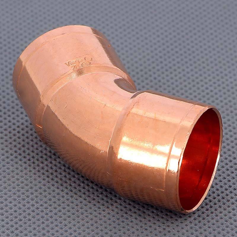 Угол двухраструбный 45 градусов пайка Viega 28 мм 101459