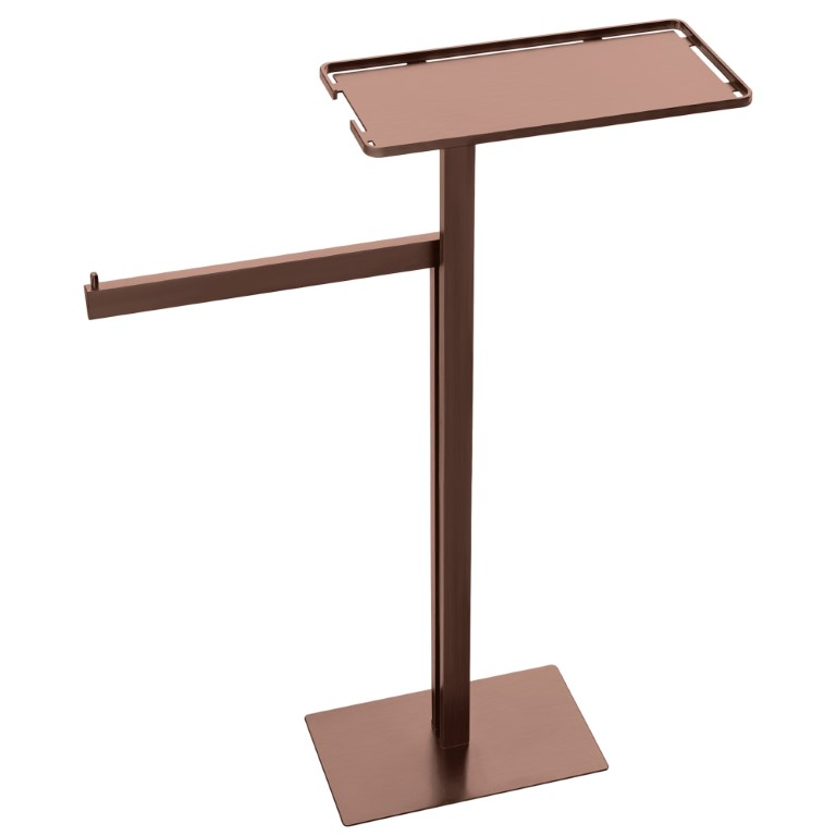 Стойка напольная с полкой и полотенцедержателем Boheme Venturo медь матовая 10952-CB