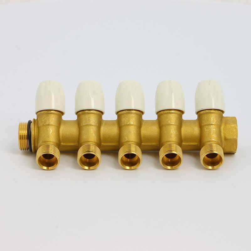 Коллектор с вентилями Tiemme 3/4х1/2 5 выходов 36 мм 1860038