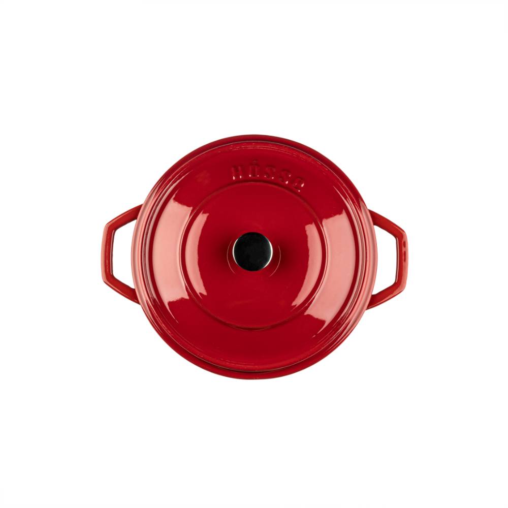 Кастрюля глубокая Hascevher Yeni Derin 24 см красная A905524