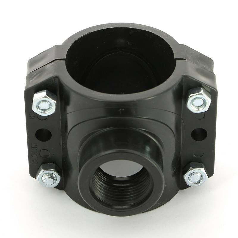 Седловая врезка Unidelta 63х1 4 болта для труб ПНД 1019063004