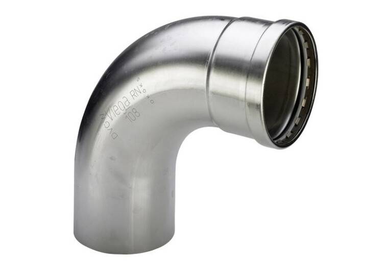 Отвод 90° Viega Sanpress Inox XL нержавеющая сталь 64 мм 577995