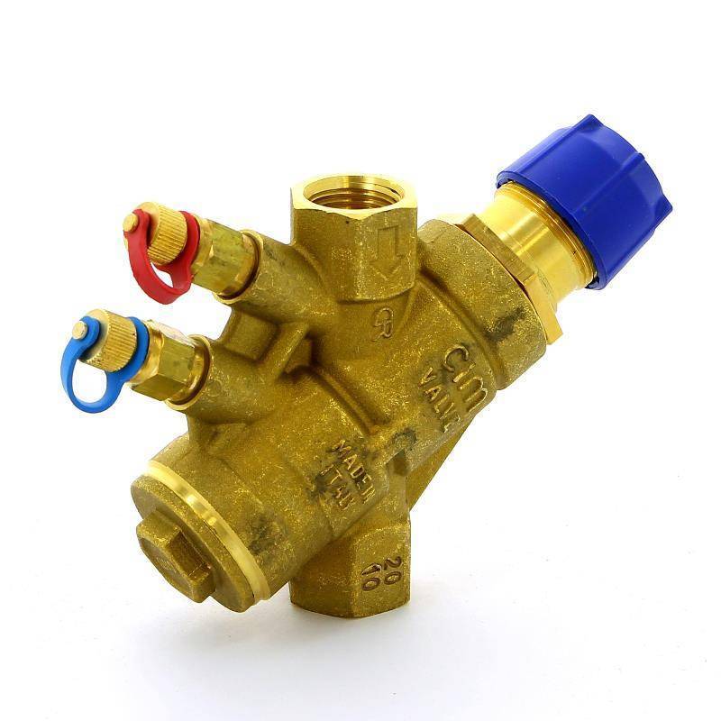 Комплект: клапан балансировочный ручной Cimberio 787OT/2R 1/2 CIM 787F 15