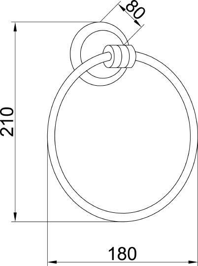 Полотенцедержатель-кольцо Boheme Hermitage золото 10354