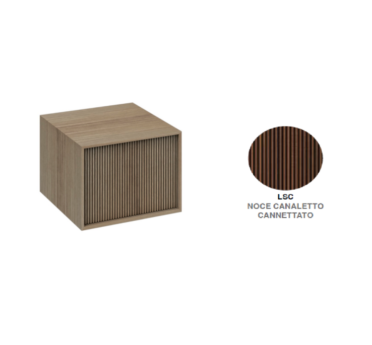 Ящик Scarabeo Laila 39.5x35x30 см для консоли 2701/2702 Noce Canaletto Cannettato 2718LSC
