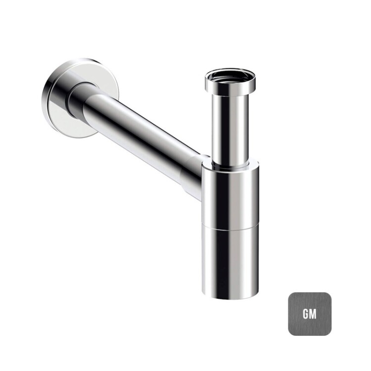 Сифон для раковины Almar бутылочный Gun Metal Brushed PVD E096002GM