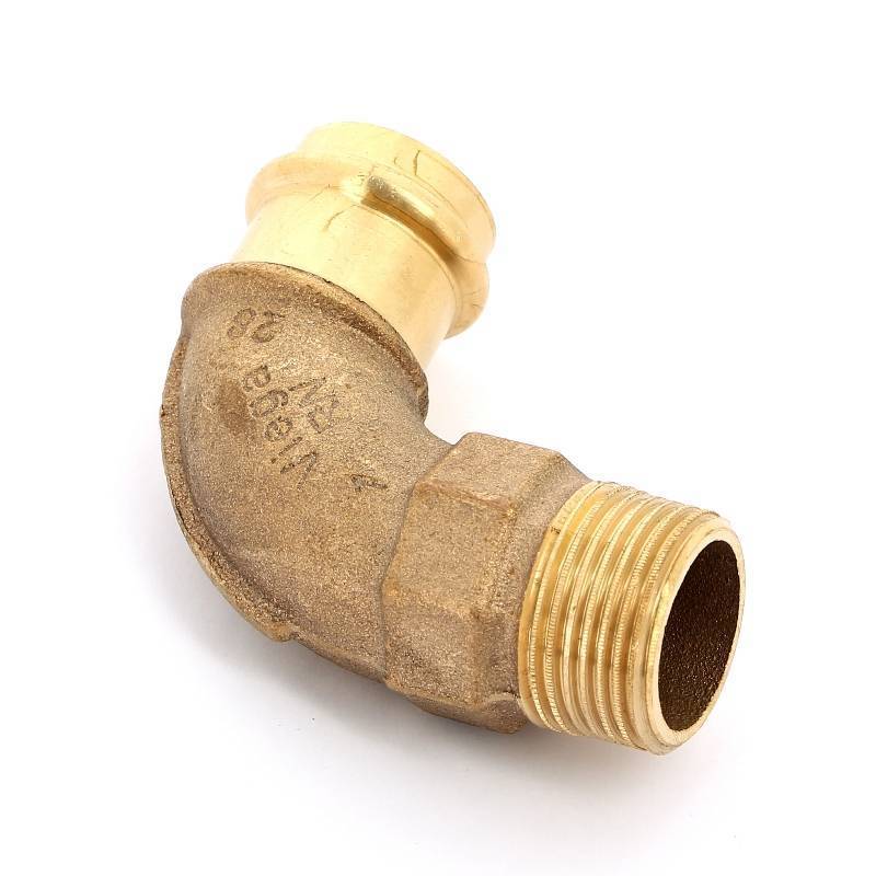 Угол 90° пресс-НР Viega Sanpress бронзовый 28x1 118730