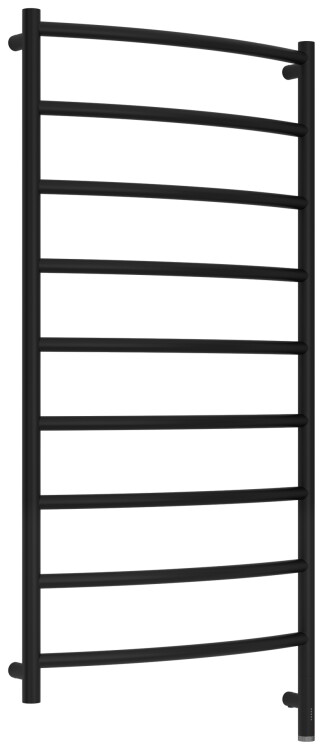 Полотенцесушитель электрический Сунержа Галант 3.1 1200х600 МЭМ нижнее справа чёрный матовый 3160011260