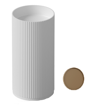 Раковина напольная DEA Design Pedestal Basin 450х450х900 мм Dark Camel matt DD28034501