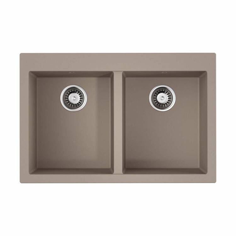 Кухонная мойка OMOIKIRI Bosen 80-2 800x530 мм 2 чаши бежевый 4993838