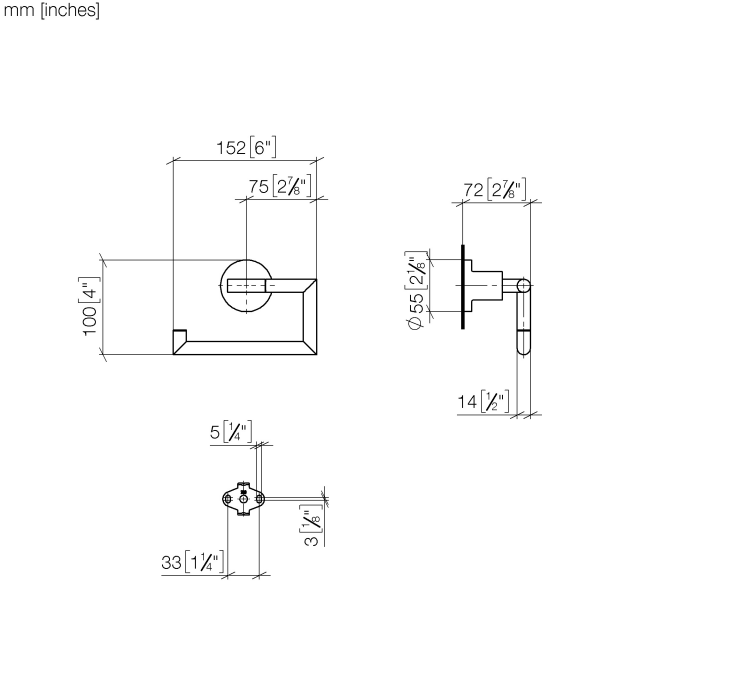 Бумагодержатель Dornbracht Tara цвет Dark Bronze сатинированный 83500892-43