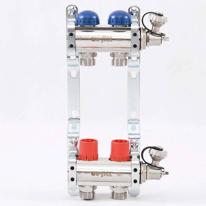 Коллекторная группа с балансировочными и термостатическими вентилями UNI-FITT 1x3/4 EK 2 выхода 441E4302
