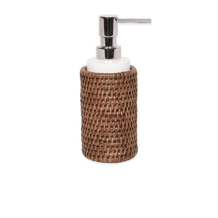 Дозатор для жидкого мыла Decor Walther BASKET настольный 75x95x190 мм цвет хром/темный ротанг 0939292