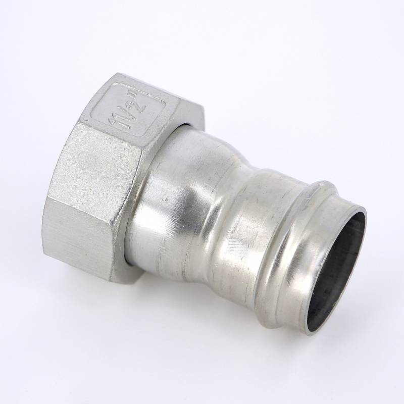 Муфта В-пресс IBP >B< Press Inox с накидной гайкой 35 мм x 1 1/2 нержавеющая сталь PS4355 0351200