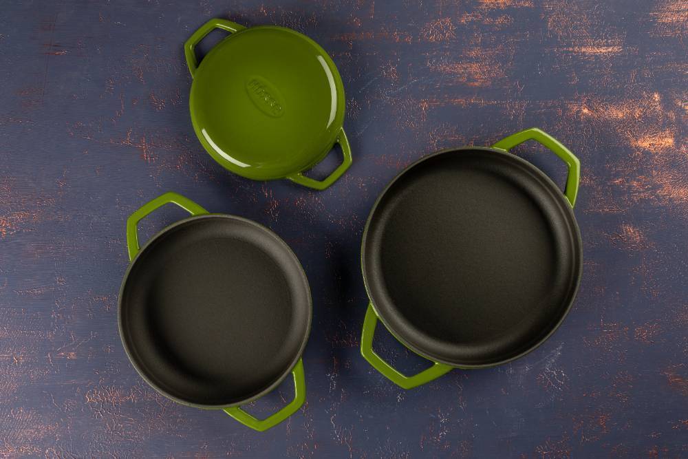 Сковорода с двумя ручками Hascevher KTV 22 см Green A622822