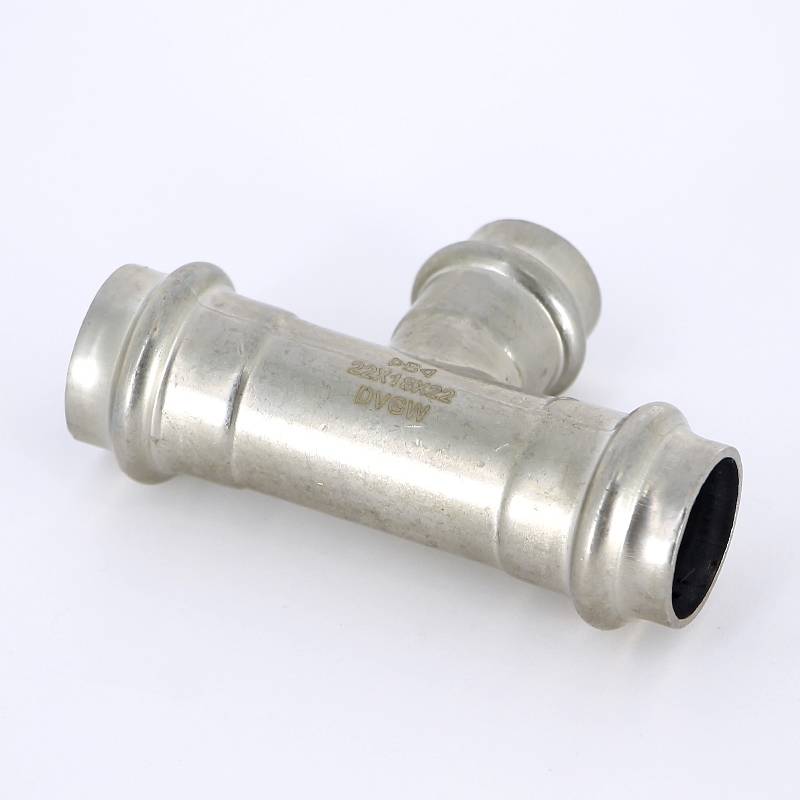 Тройник пресс IBP 22х18х22 мм нержавеющая сталь PS5130 0221822