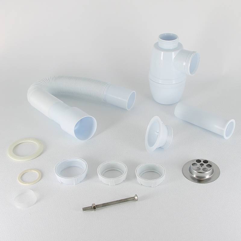 Сифон для раковины Wirquin Минор 1 1/4 x 40 мм с гофротрубой 800 мм 30718050