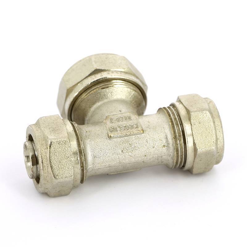 Тройник обжимной никелированный Tiemme 20х26х20 1600089