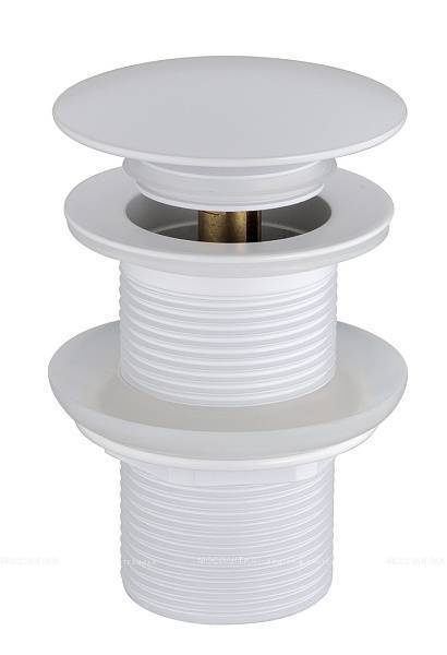 Донный клапан для раковины Boheme Click-Clack белый матовый 612-MW