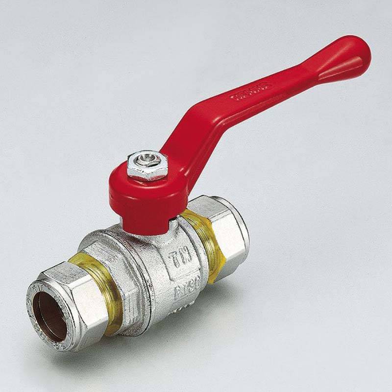 Кран шаровый обжимной Tiemme 2140 28 мм с рычагом 2140005