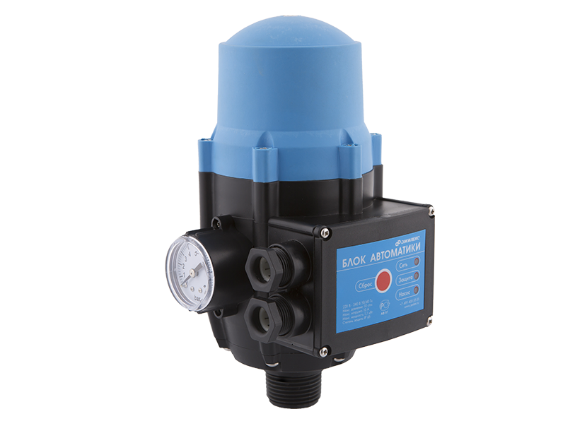 Блок автоматики ДЖИЛЕКС с манометром 9006