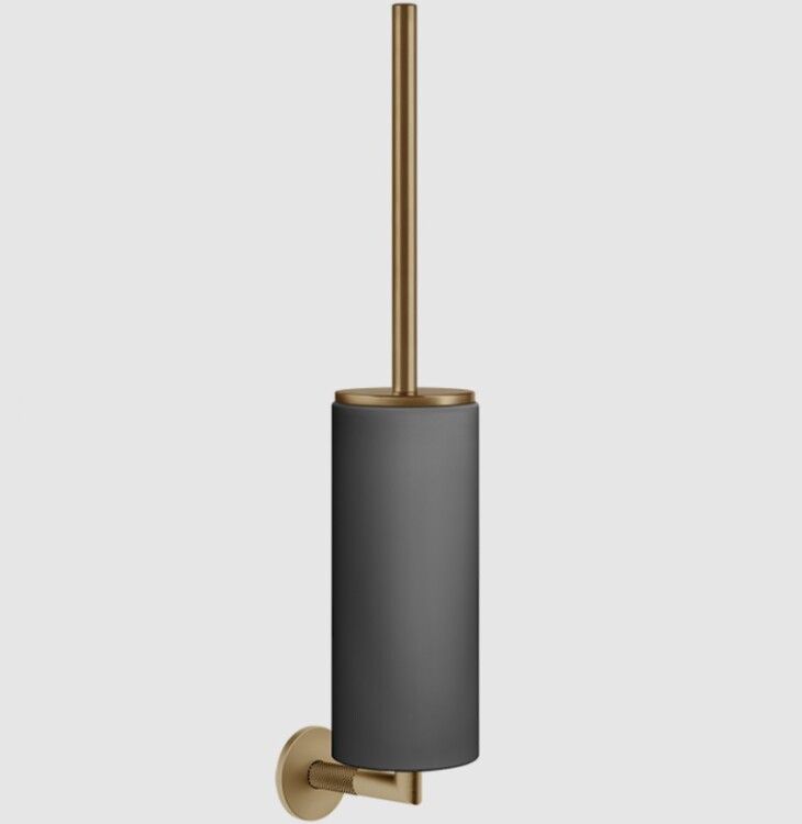 Ершик для туалета Gessi Anello настенный 76x107x469 мм Copper PVD/черный 63720-030