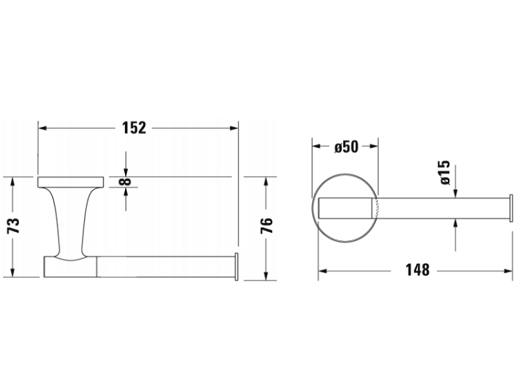Бумагодержатель двойной Duravit Starck T хром 0099381000