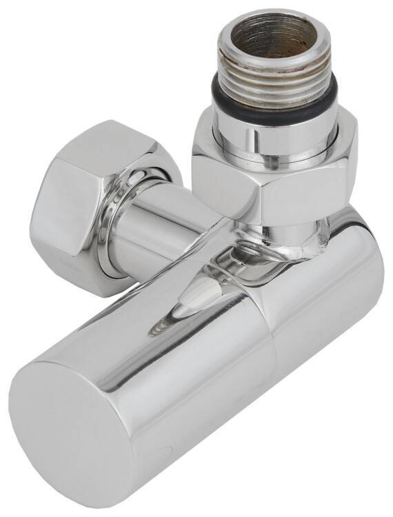 Вентиль для полотенцесушителя Сунержа 3D G 1/2 HP x G 3/4 НГ правый цилиндр графитовый черный 901114031234 RAL 9011