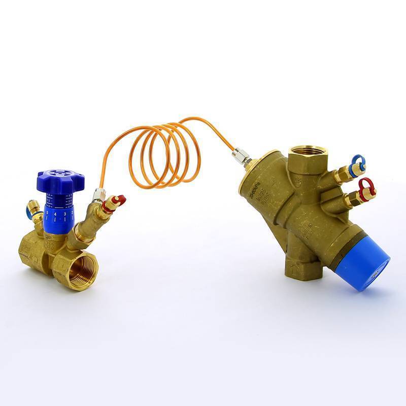 Комплект: регулятор перепада давления Cimberio CIM 767L и балансировочный клапан CIM 787 1 767L/787ODP 1