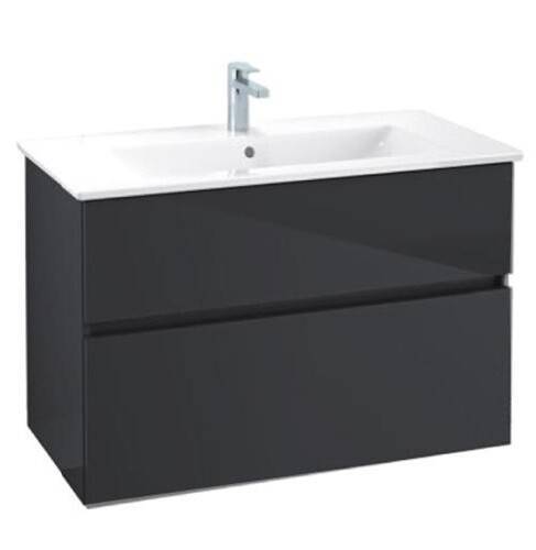 Тумба под раковину Villeroy & Boch Verity Line 755х482х618 мм черный матовый B66300VC