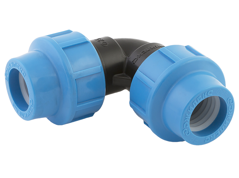 Угольник компрессионный ПНД ДЖИЛЕКС 25 мм 90° 9001