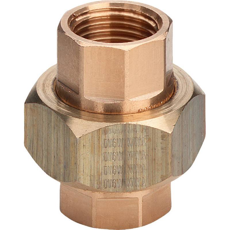 Разъемное соединение ВВ Viega 1/4 плоская прокладка бронза 441432