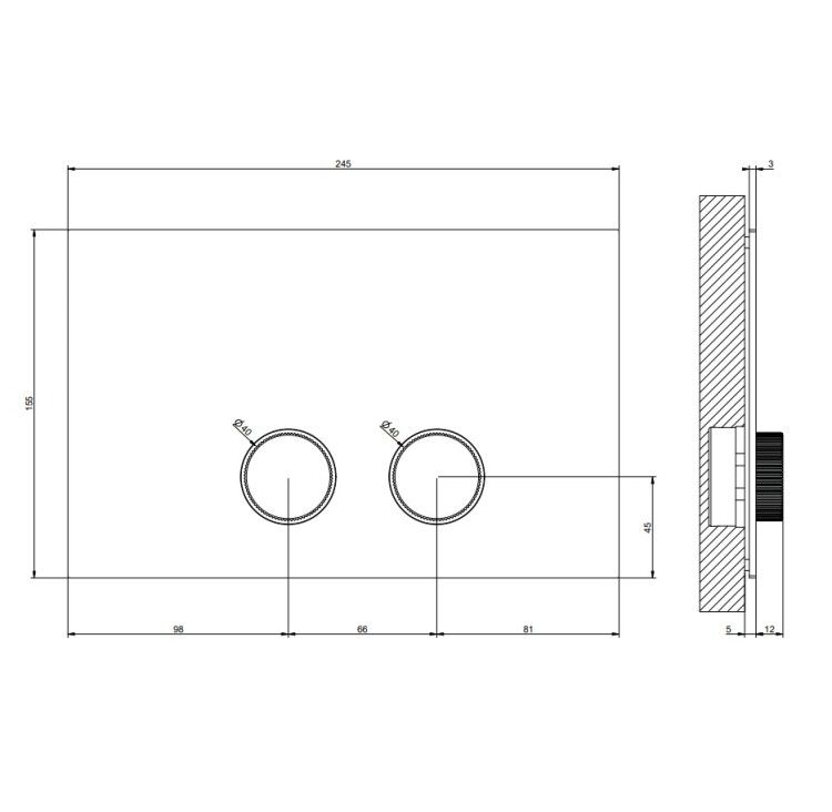 Клавиша смыва Gessi Ingranaggio 245x155x12 мм цвет Finox Brushed Nickel 54635149