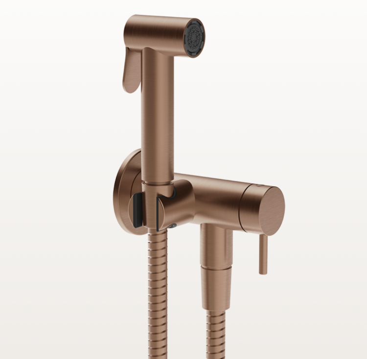 Гигиенический душ со смесителем Gessi Copper Brushed PVD 45230708