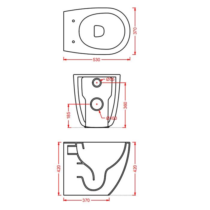 Унитаз приставной Artceram File 2.0 370x530x420 мм белый матовый FLV0050530