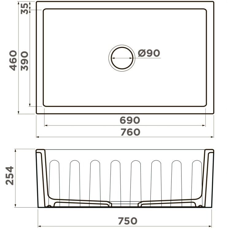 Мойка для кухни OMOIKIRI Mikura 76 760x460 мм белый декор Tokio 3 4993174