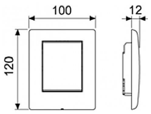 Панель смыва для писсуара TECE TECEplanus 100х120 мм нержавеющая сталь сатин 9242310