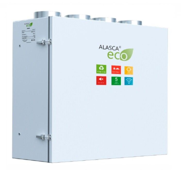 RR500V EC W Pro, Вентиляционная установка Alasca RR с роторным рекуператором   смес. узел, заслонки, датчики