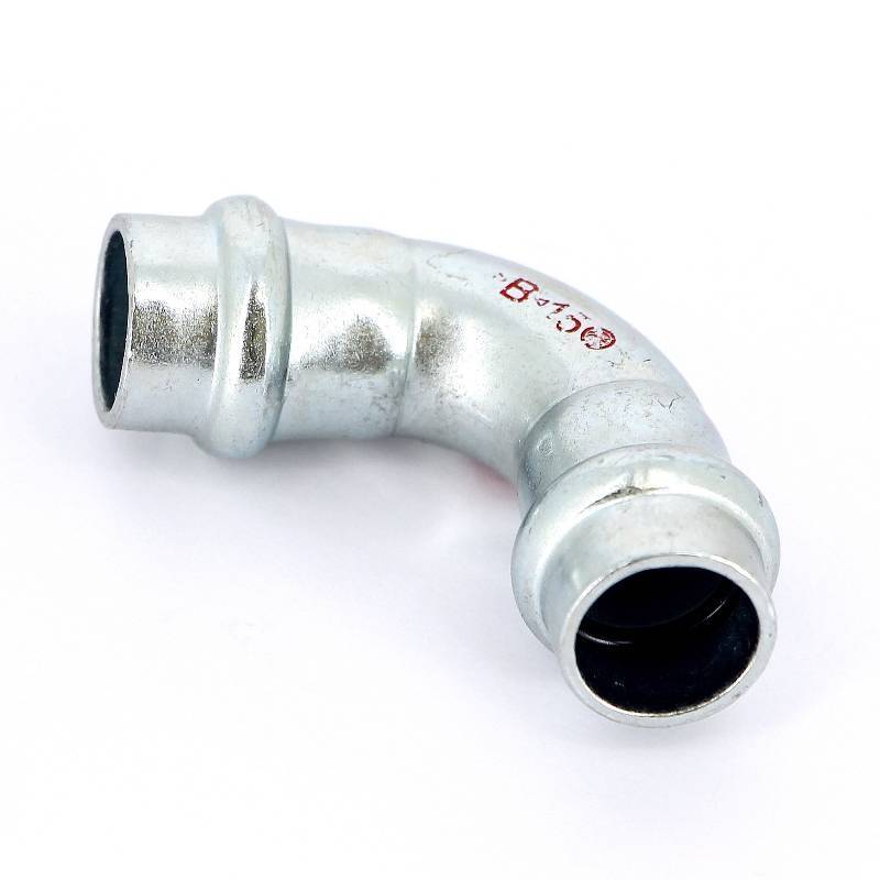 Угольник 90° пресс IBP >B< Press Carbon 15 мм стальной оцинкованный PC5002 0150000