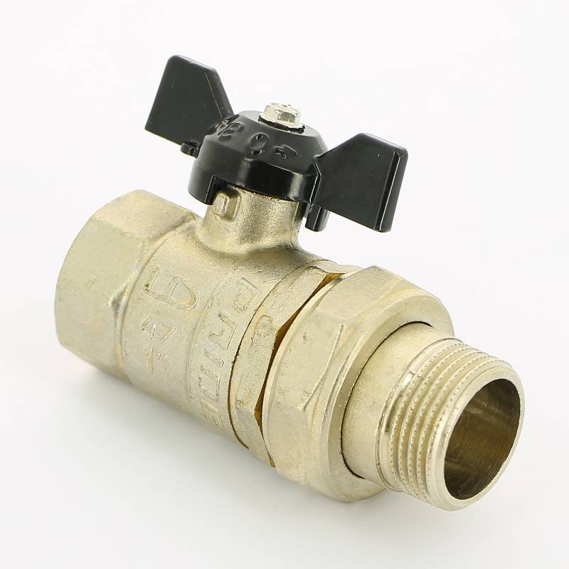 Кран шаровой LD Pride НВ 1 полнопроходной с разъемным соединением бабочка 47.306.25