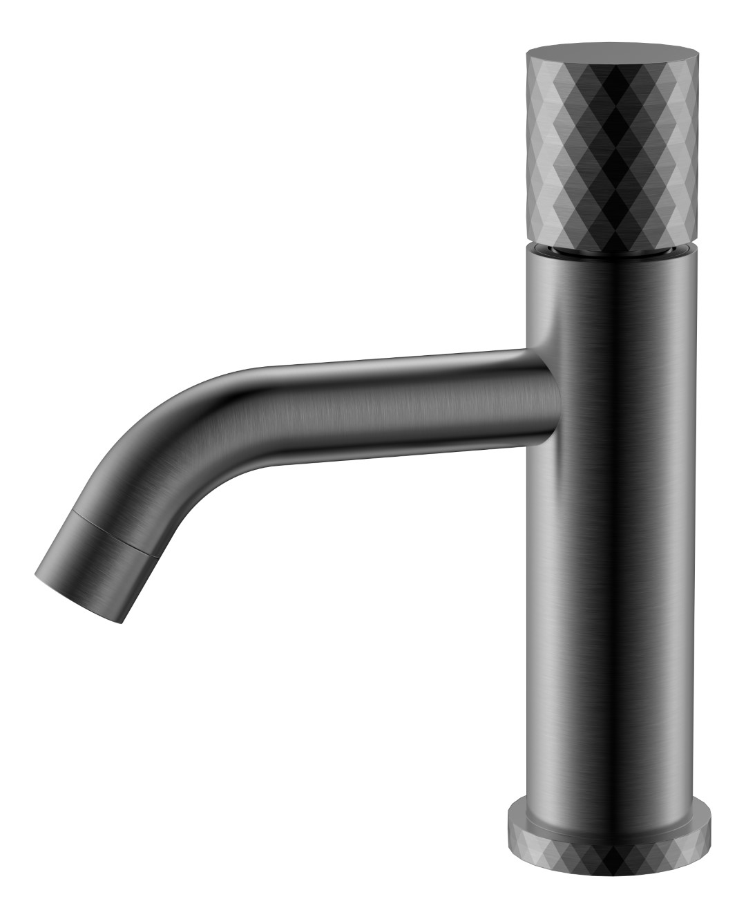 Смеситель для раковины Boheme Stick Diamond высота излива 7.6 см оружейная сталь 121-GM