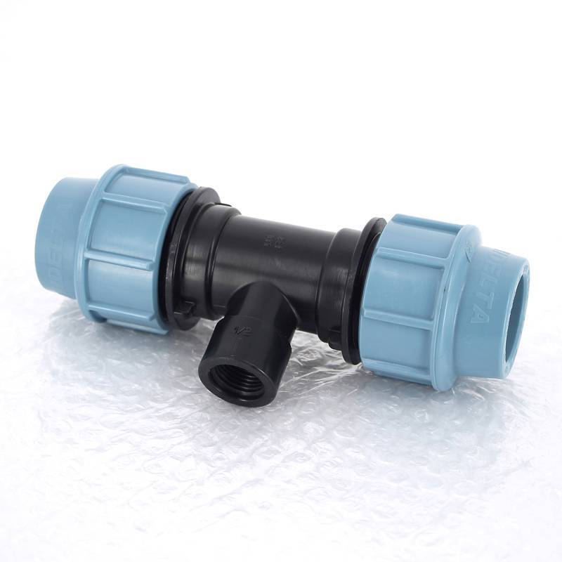 Тройник обжимной с внутренней резьбой Unidelta 32х1/2 для ПНД 1007032002