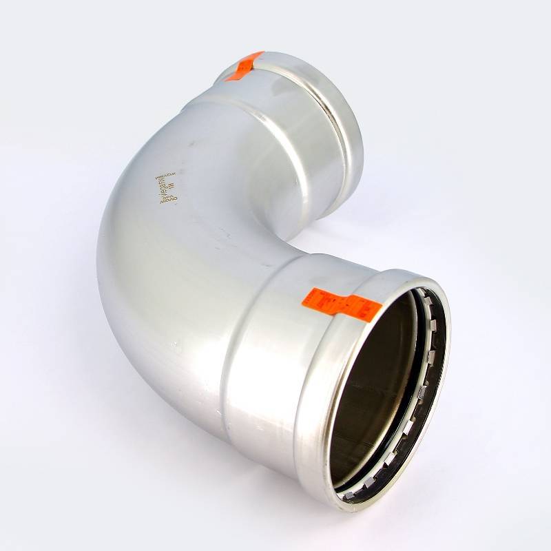 Отвод пресс 90° Viega Sanpress Inox нержавеющая сталь 108 мм 482619