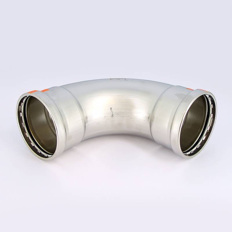 Отвод пресс 90° Viega Sanpress Inox нержавеющая сталь 108 мм 482619