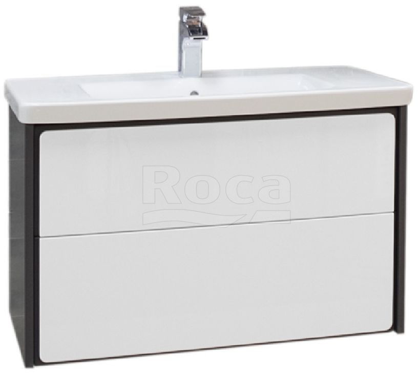 Тумба под раковину Roca Ronda 777х412х480 мм белый глянец/антрацит ZRU9302965