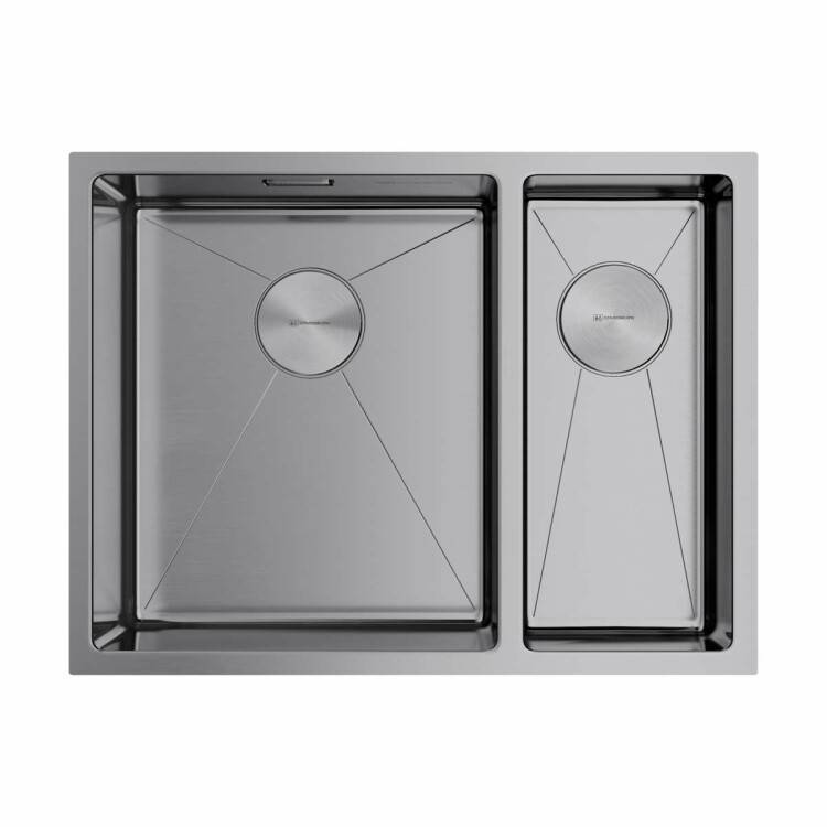 Кухонная мойка OMOIKIRI TAKI 58-2-U/IF-L 585x440 мм 2 чаши нержавеющая сталь 4993768
